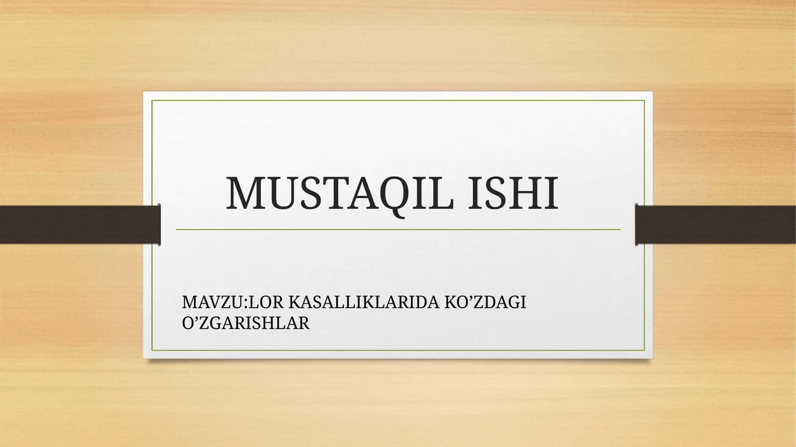LOR KASALLIKLARIDA KO’ZDAGI O’ZGARISHLAR
