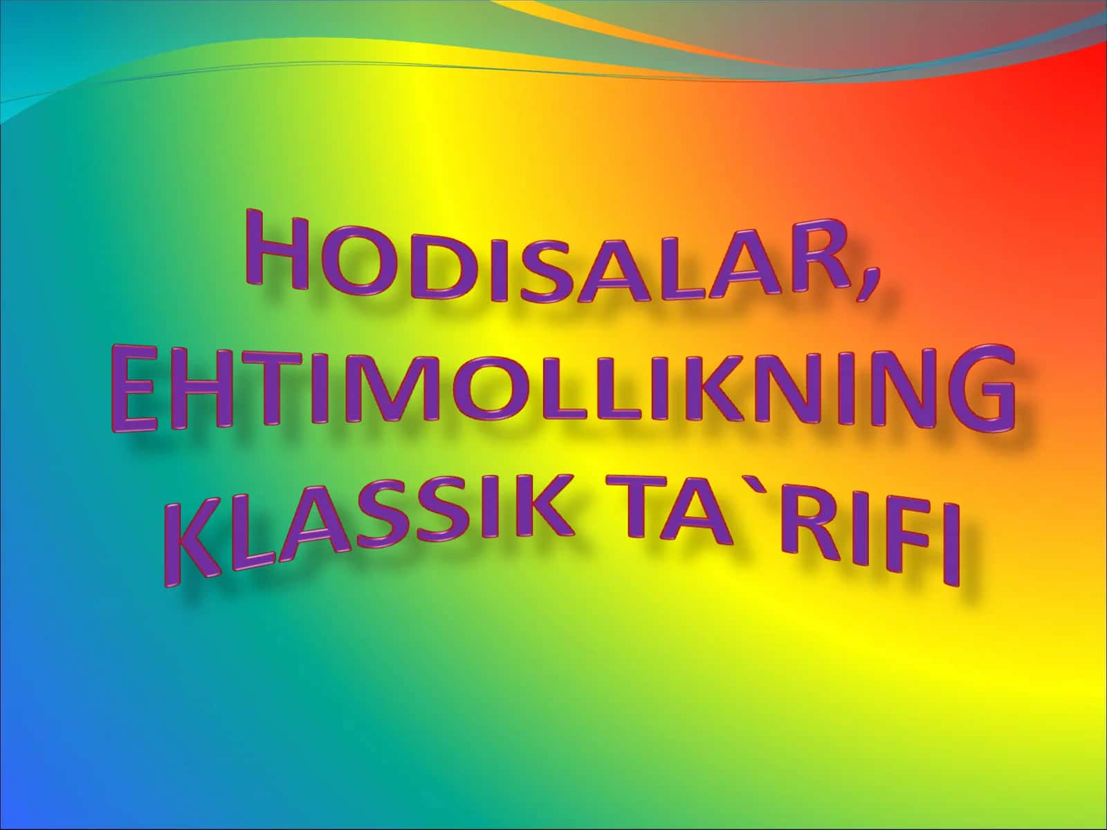 Ehtimollar nazariyasi