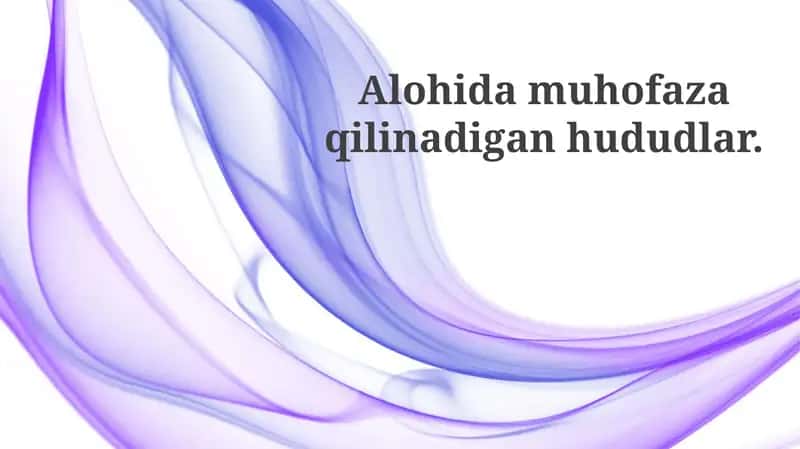 Qo'riqlanadigan hududlarni belgilash