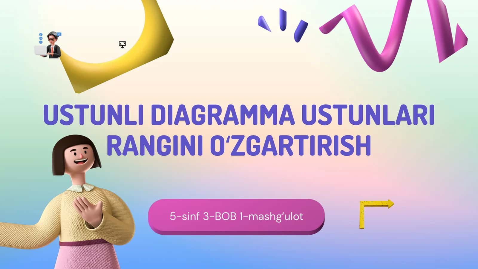 USTUNLI DIAGRAMMA USTUNLARI RANGINI OʻZGARTIRISH