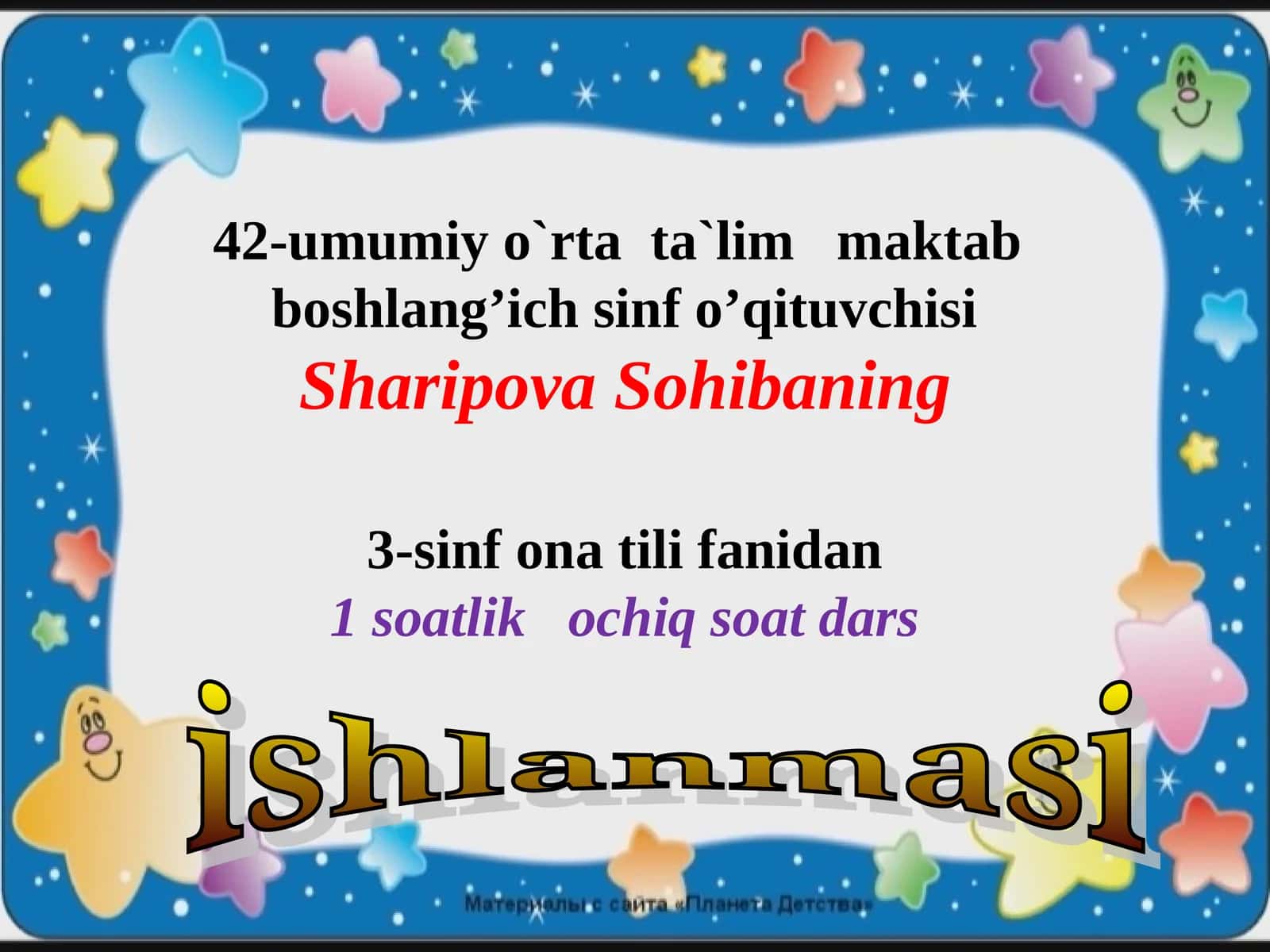 3-sinf ona tili fanidan