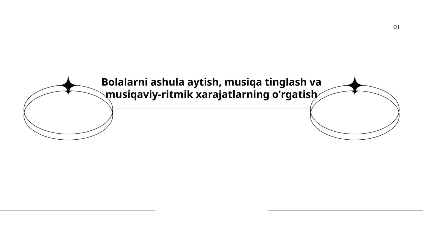 Bolalarni ashula aytish, musiqa tinglash va musiqaviy-ritmik xarajatlarning o'rgatish