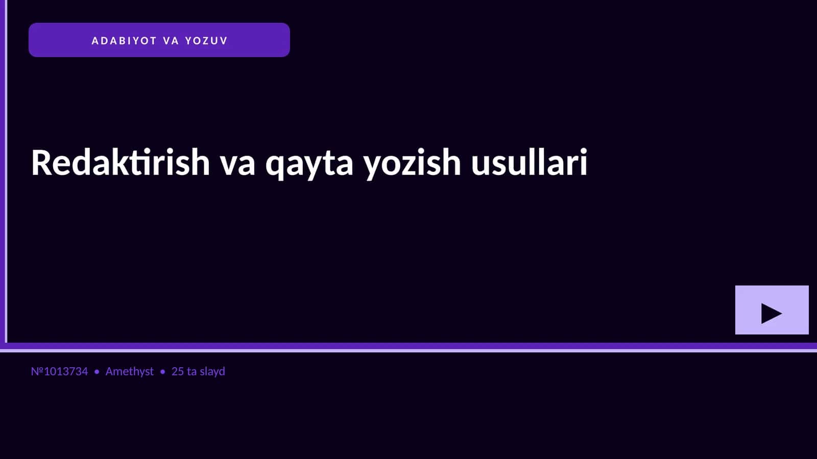 Redaktirish va qayta yozish usullari