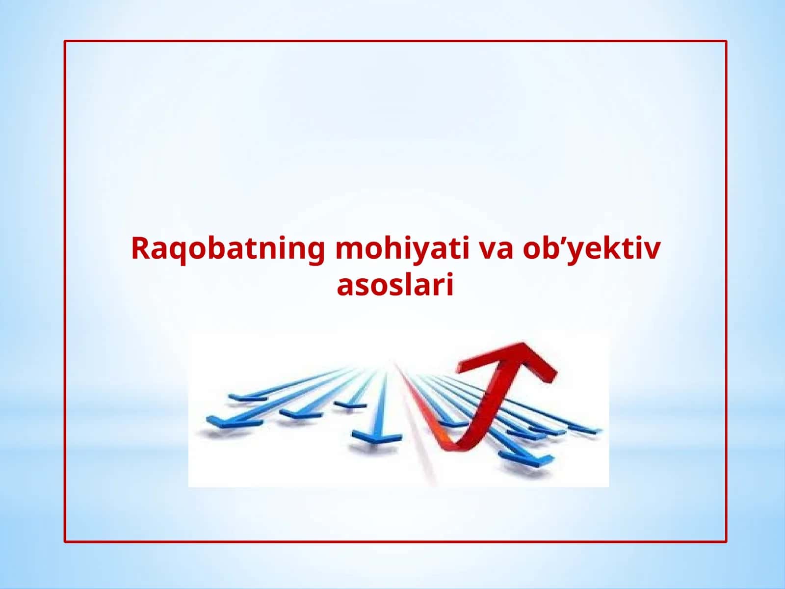 Raqobatning mohiyati va obyektivasi
