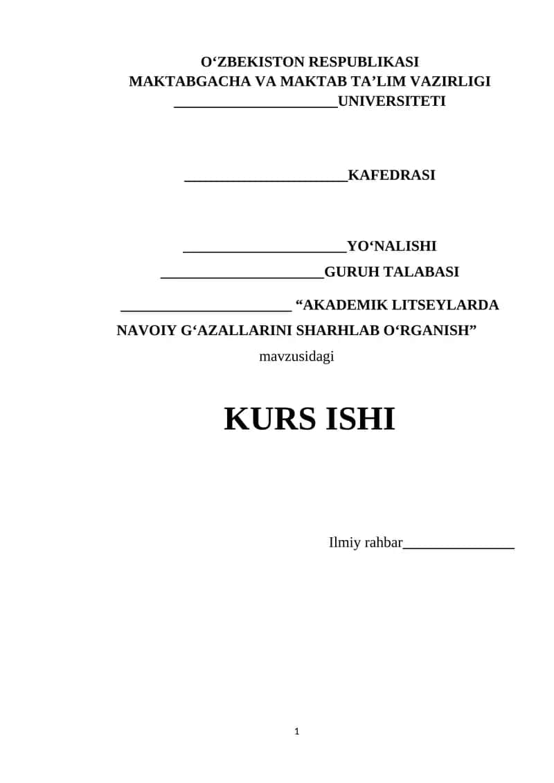 AKADEMIK LITSEYLARDA NAVOIY G‘AZALLARINI SHARHLAB O‘RGANISH