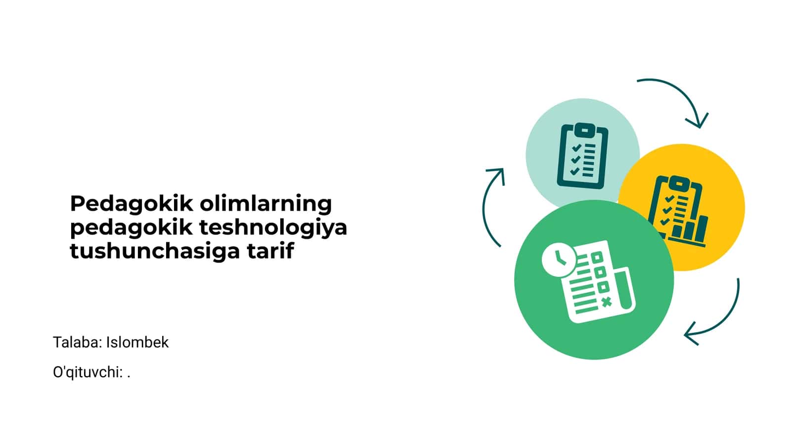 Pedagogik texnologiya tushunchasi