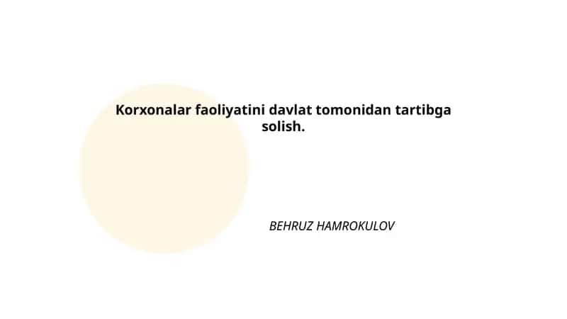 Korxonalar faoliyatini litsenziyalash