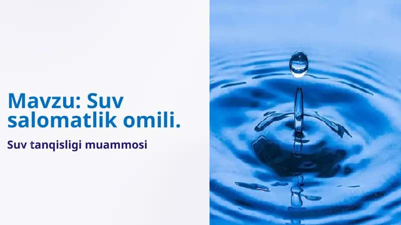 Suv salomatlik omili.