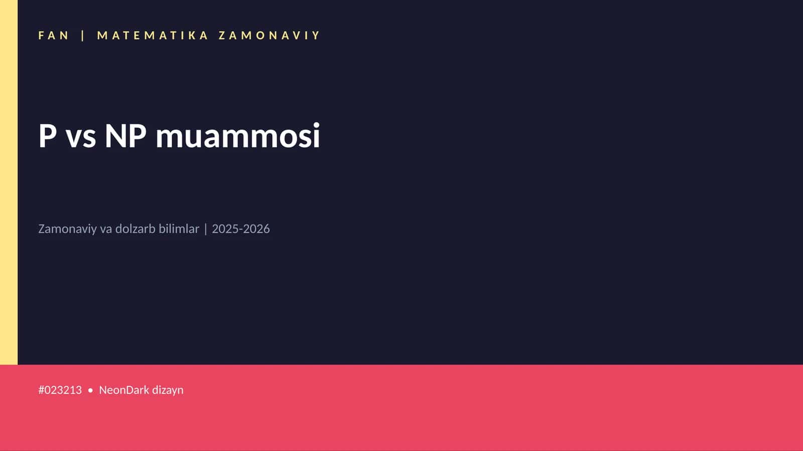 MATEMATIKA ZAMONAVIY