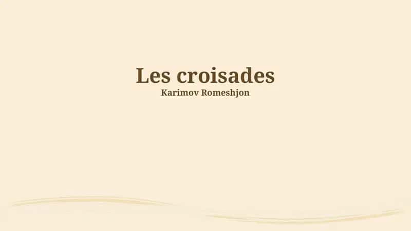 Les croisades