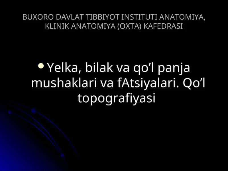 ANATOMIYA, KLINIK ANATOMIYA