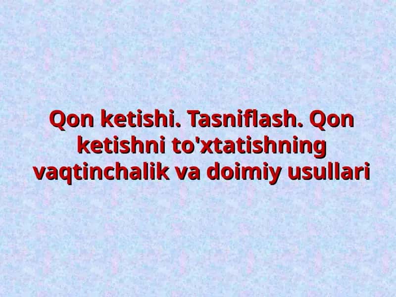 Qon ketishi