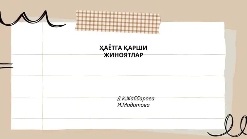 ҲАЁТГА ҚАРШИ ЖИНОЯТЛАР