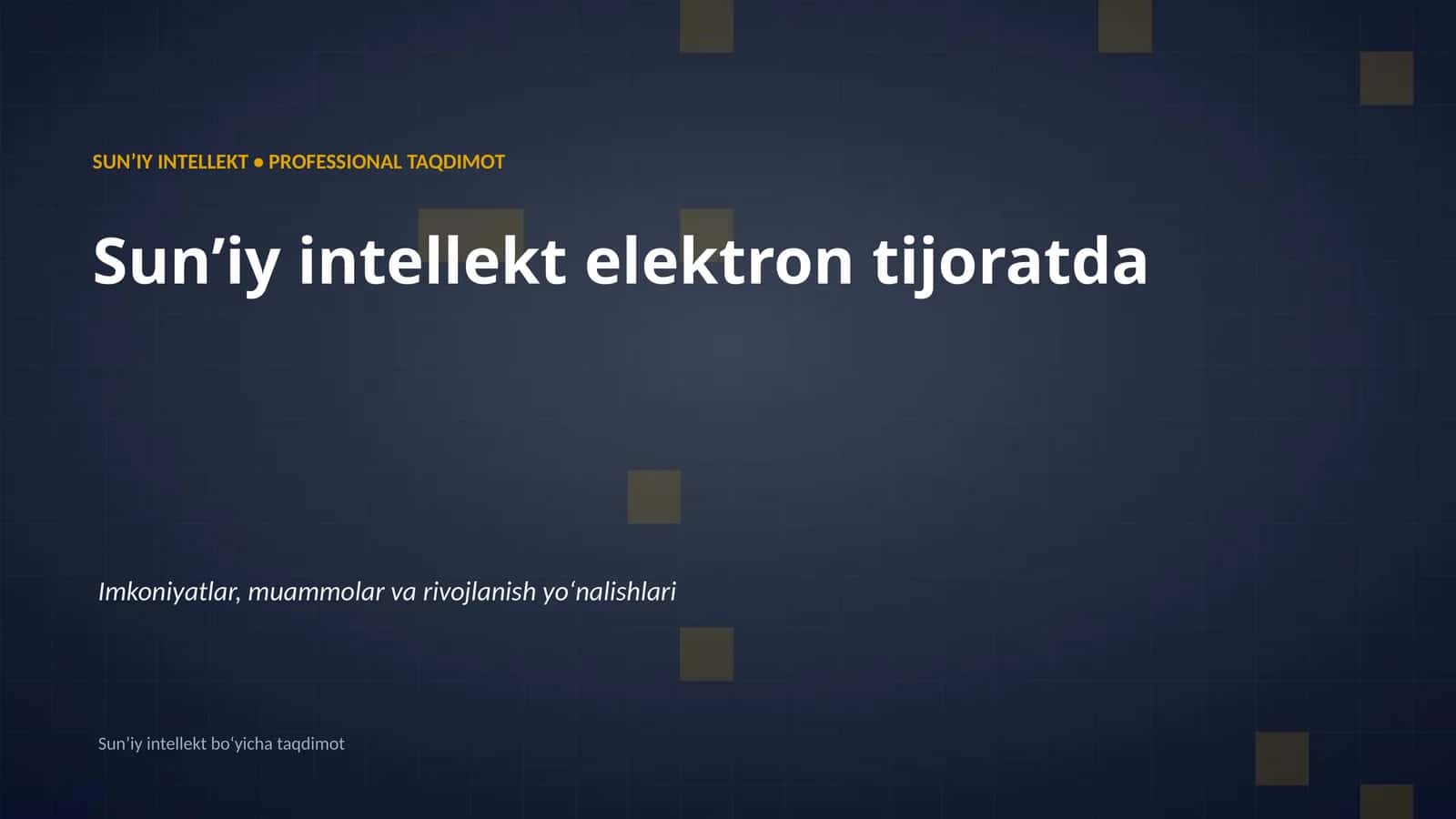 Sunʼiy intellekt elektron tijoratda