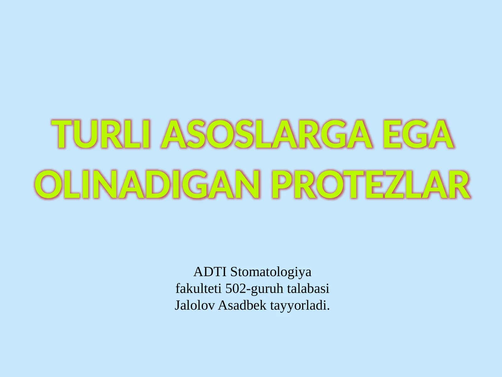 Ikki qavatli asosli olinadigan protezlar