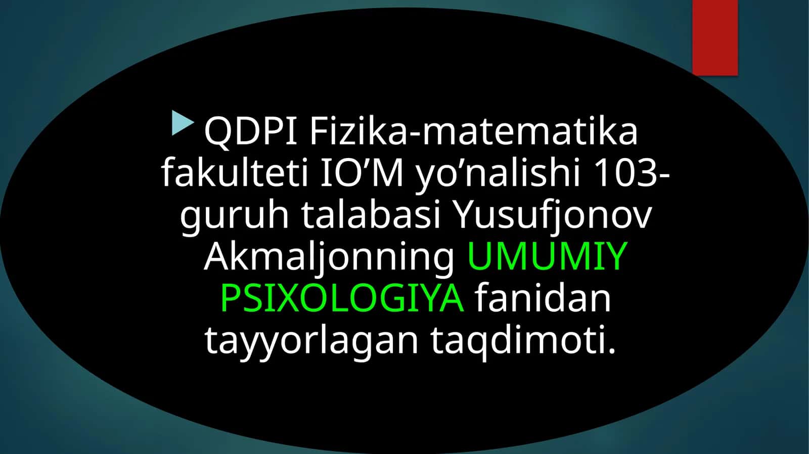 UMUMIY PSIXOLOGIYA