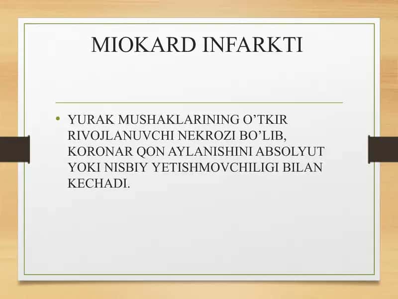 MIOKARD INFARKTI