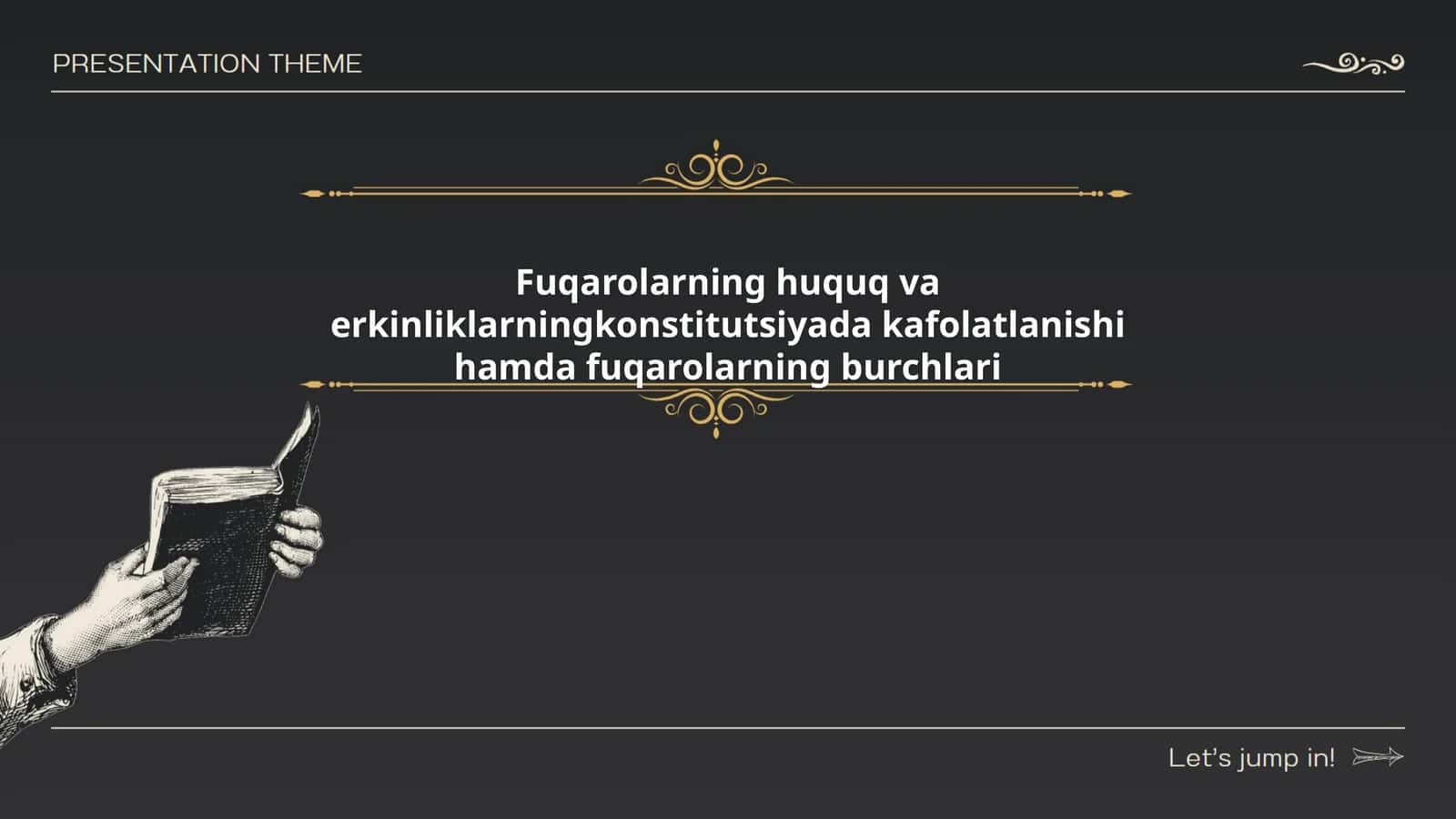 Fuqarolarning huquq va erkinliklarningkonstitutsiyada kafolatlanishi hamda fuqarolarning burchlari