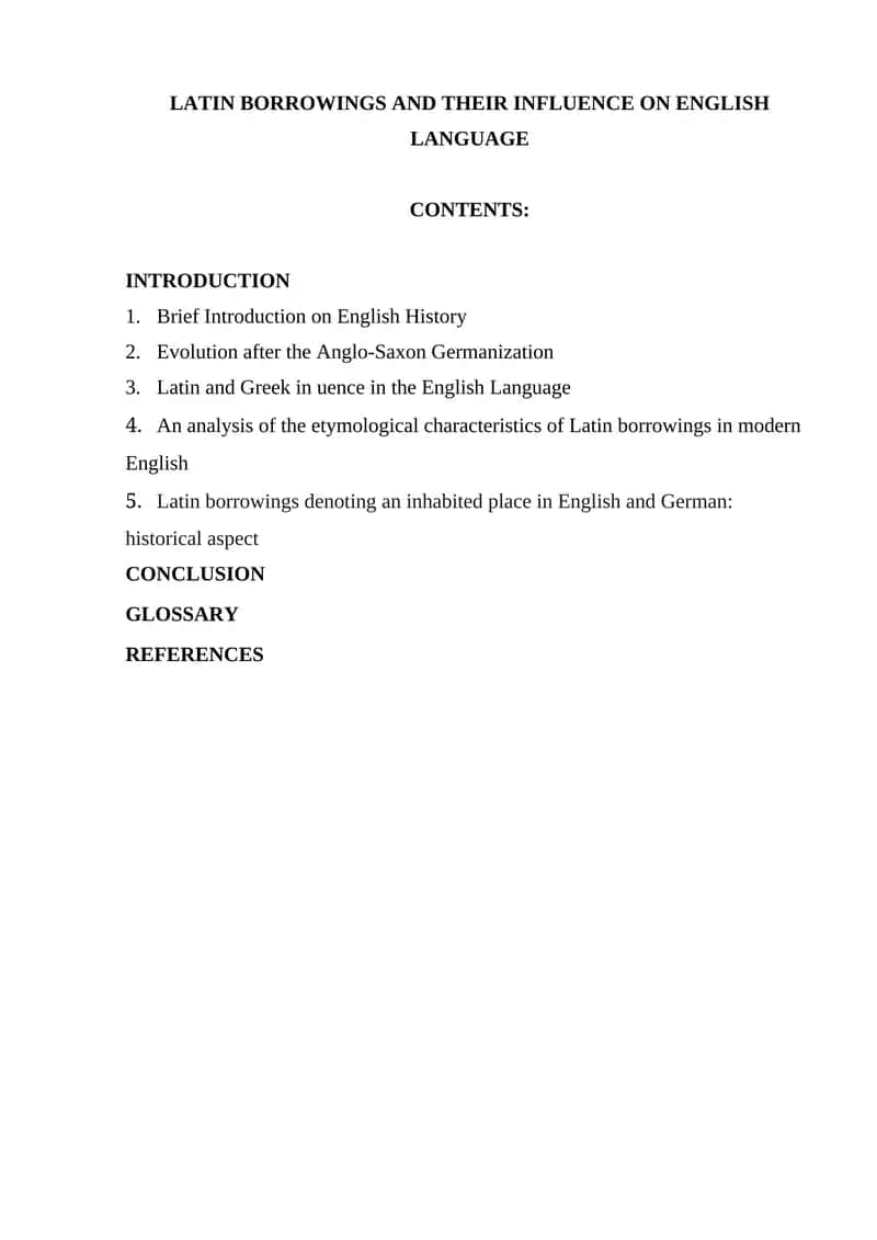 Latin's Role in the Development of the English Language