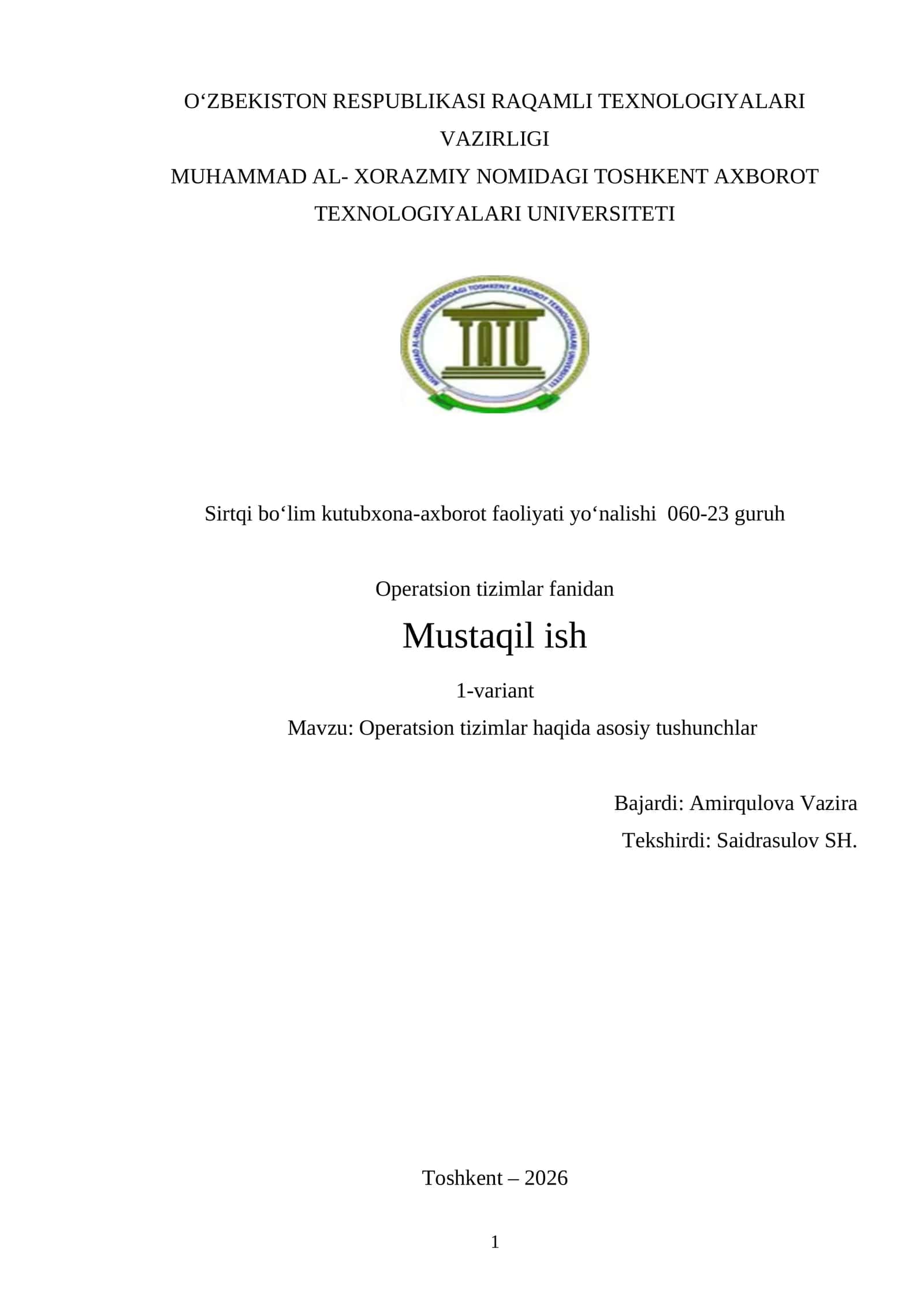 Operatsion tizimlar