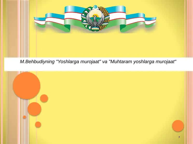 Yoshlarga murojaat