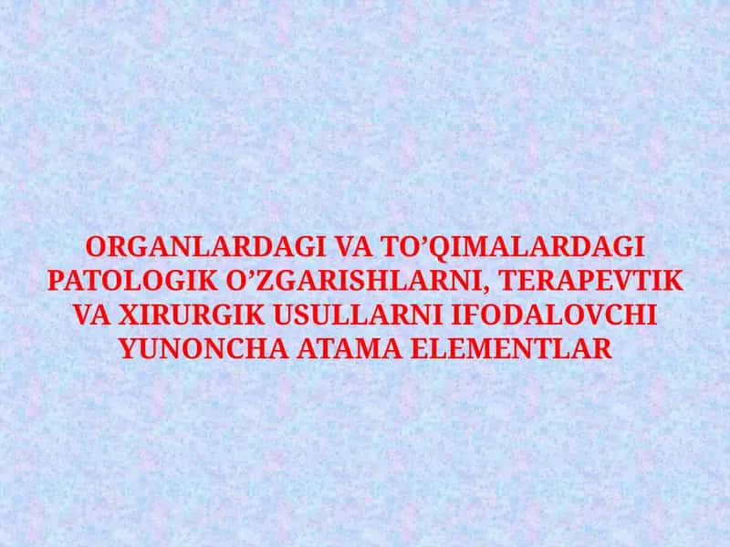 YUNONCHA ATAMA ELEMENTLAR