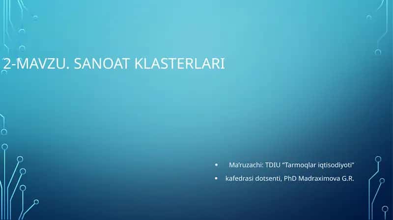 Sanoat klasterlari