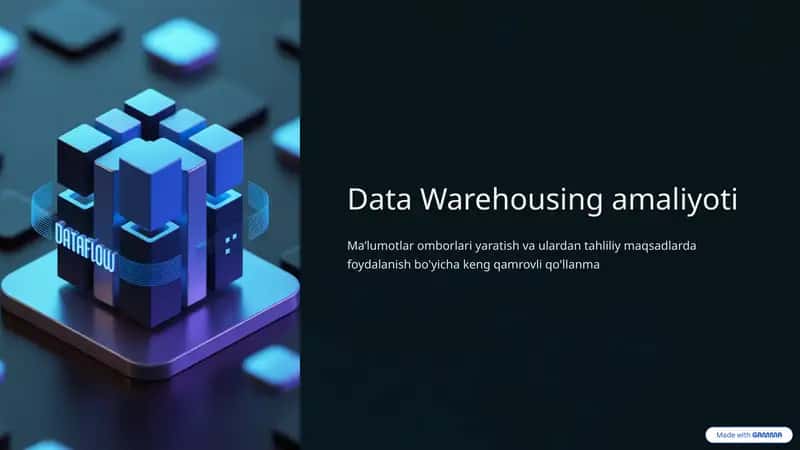 Data Warehousing amaliyoti