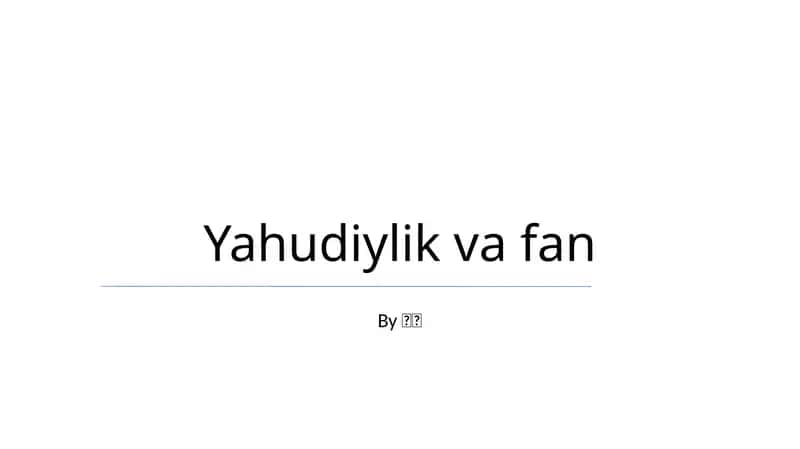 Yahudiylik va fan
