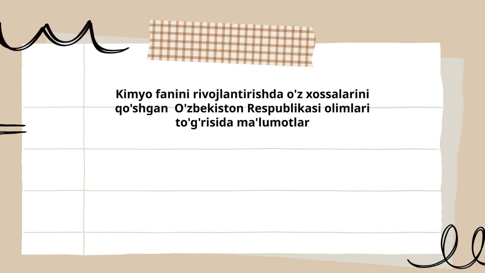 O'zbekiston Respublikasi Kimyo Olimlari