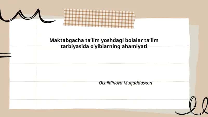 O'yinlar orqali oʻrganishning foydalari