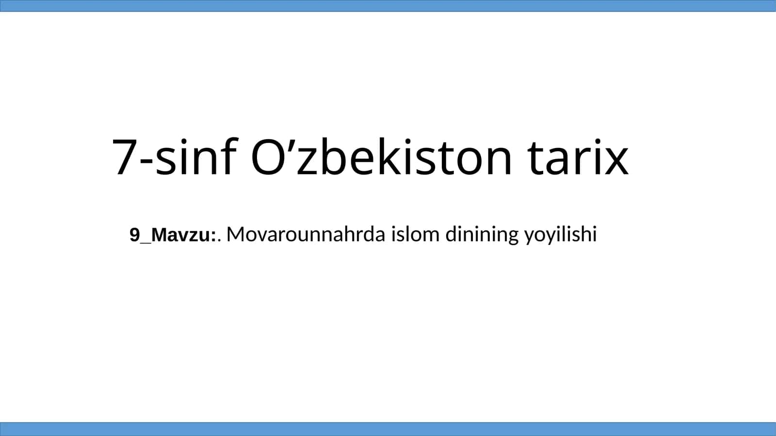 O’zbekiston tarixi