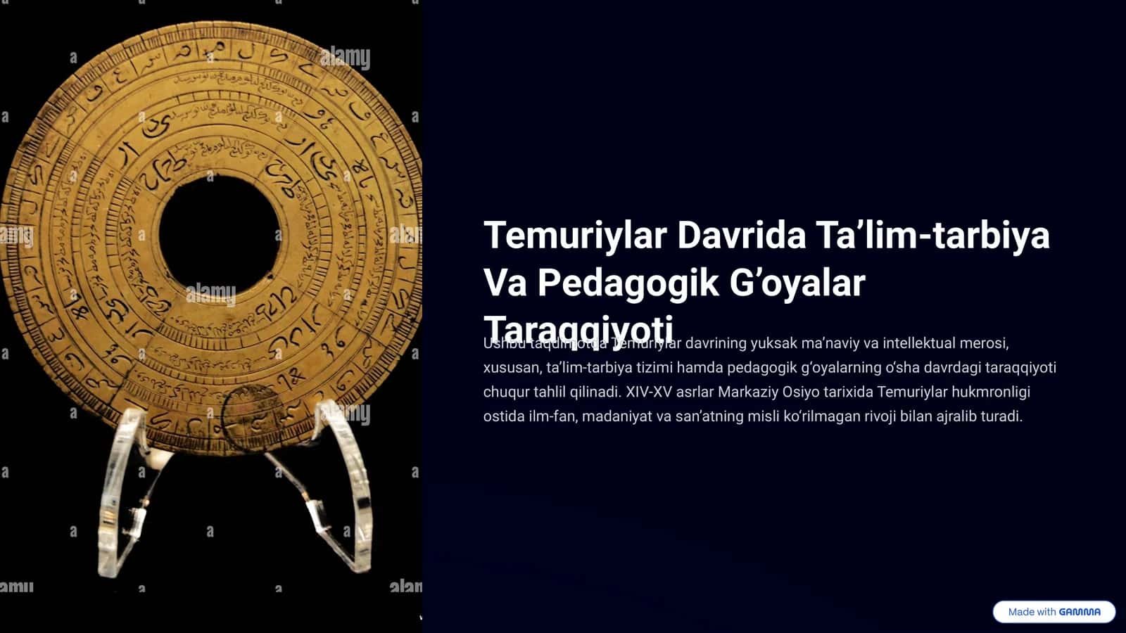 Temuriylar Davrida Ta’lim-tarbiya Va Pedagogik G’oyalar Taraqqiyoti