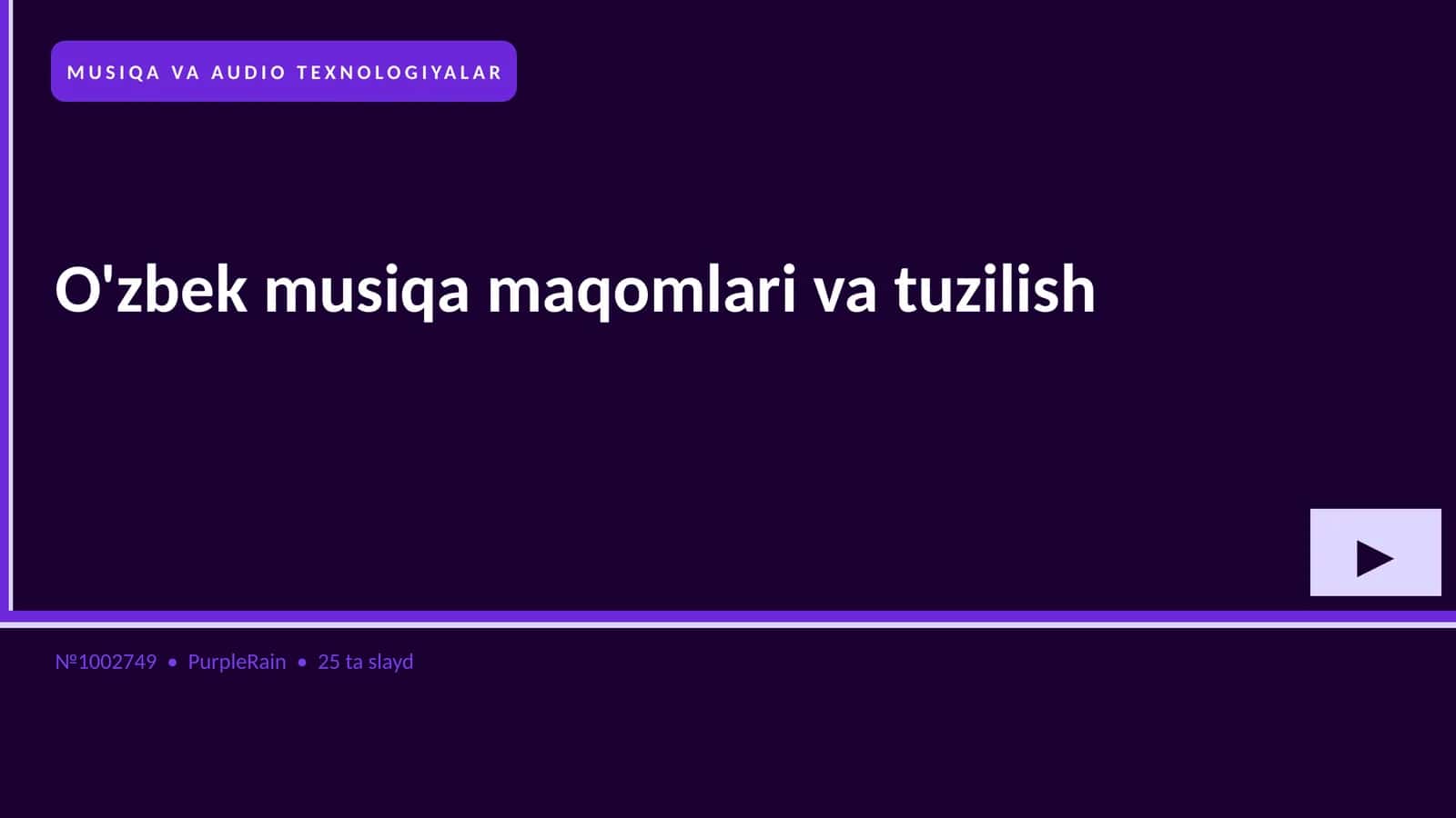 O'zbek musiqa maqomlari va tuzilish