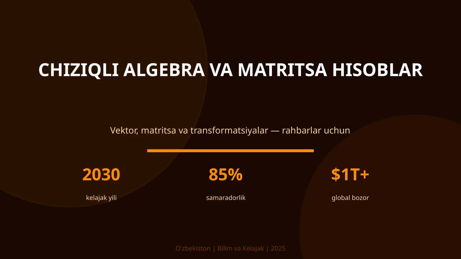 Chiziqli algebra va matritsa hisoblar