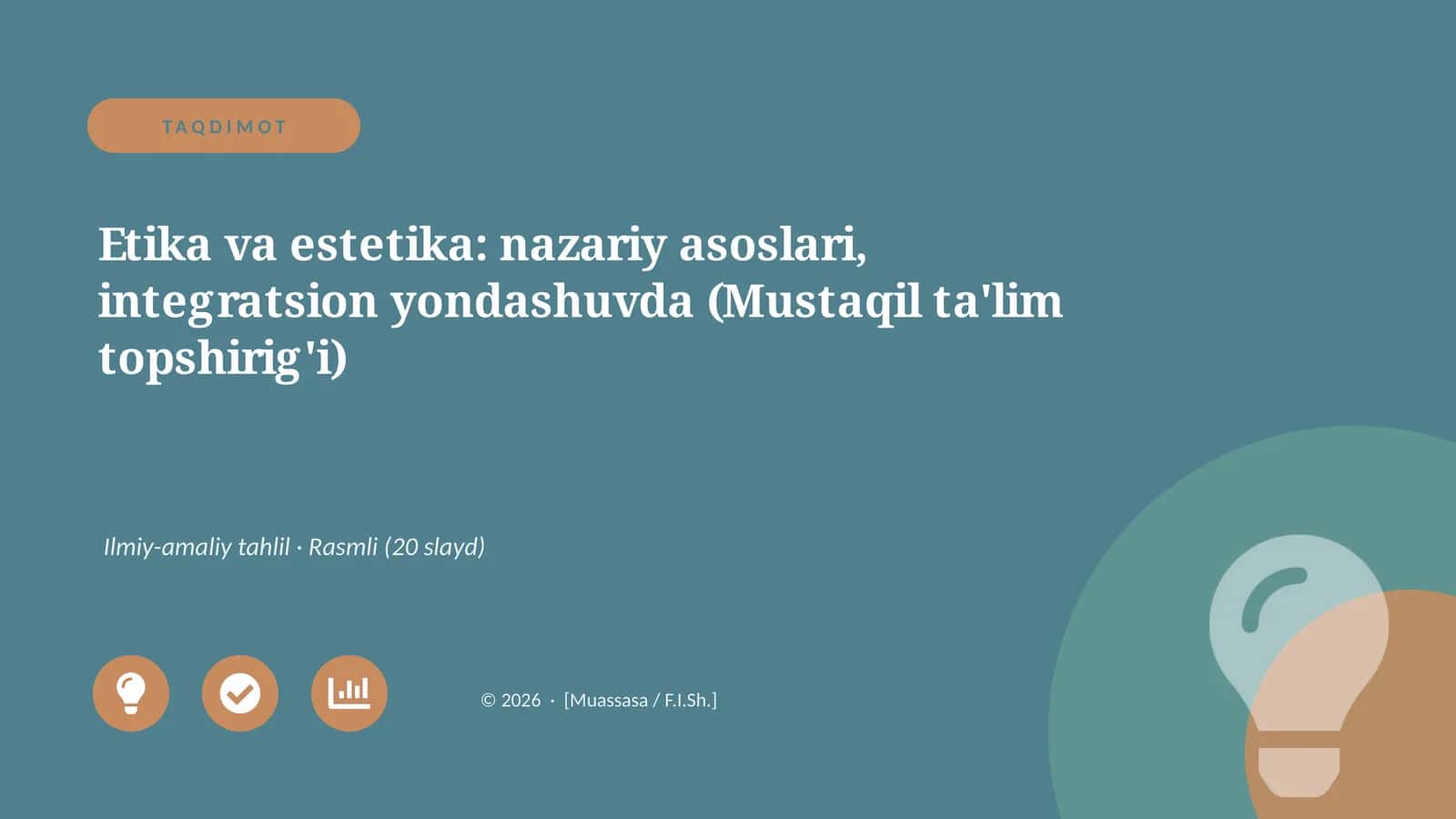Etika va estetika: nazariy asoslari, integratsion yondashuvda
