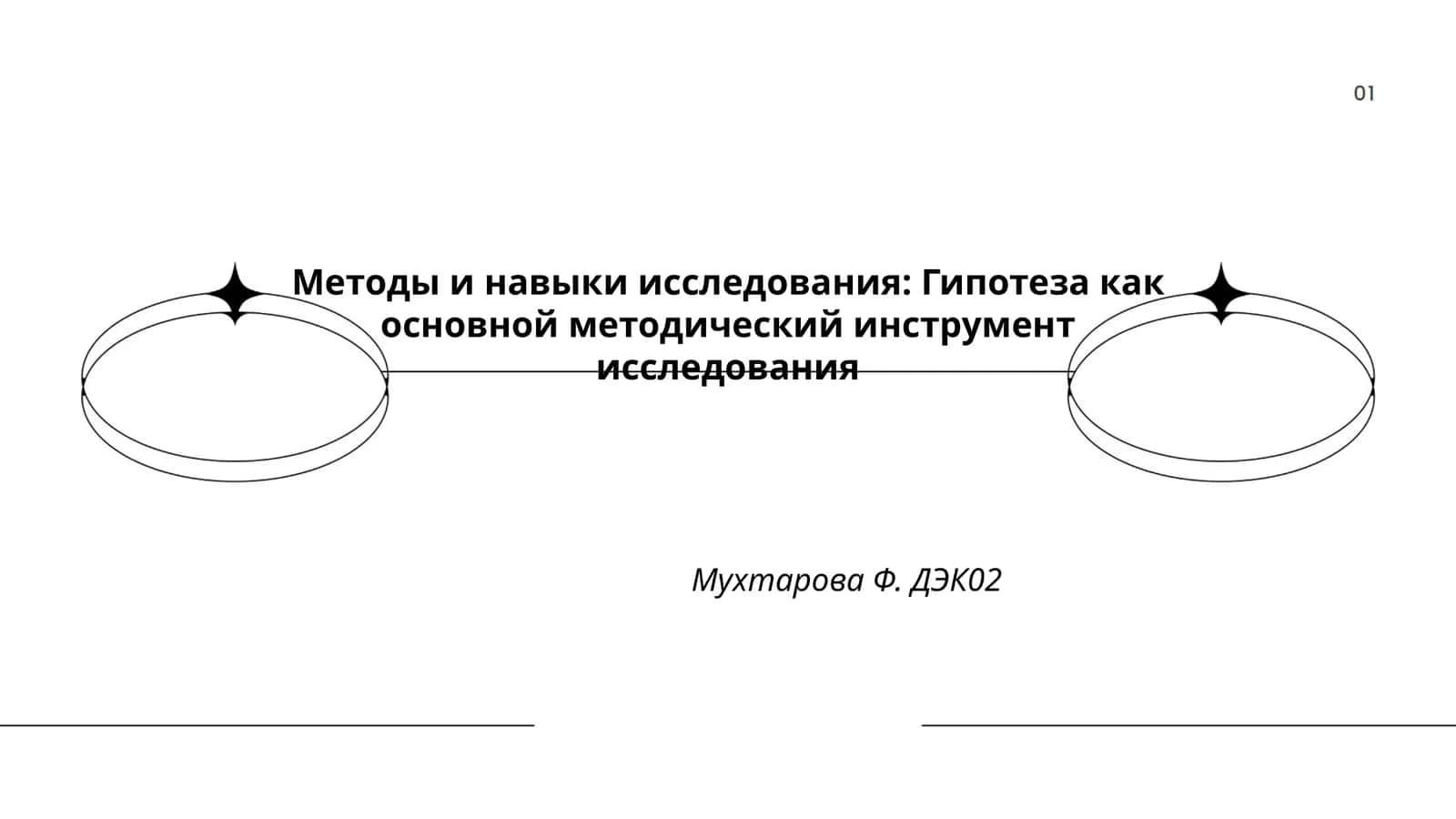 Методы и навыки исследования: Гипотеза как основной методический инструмент исследования