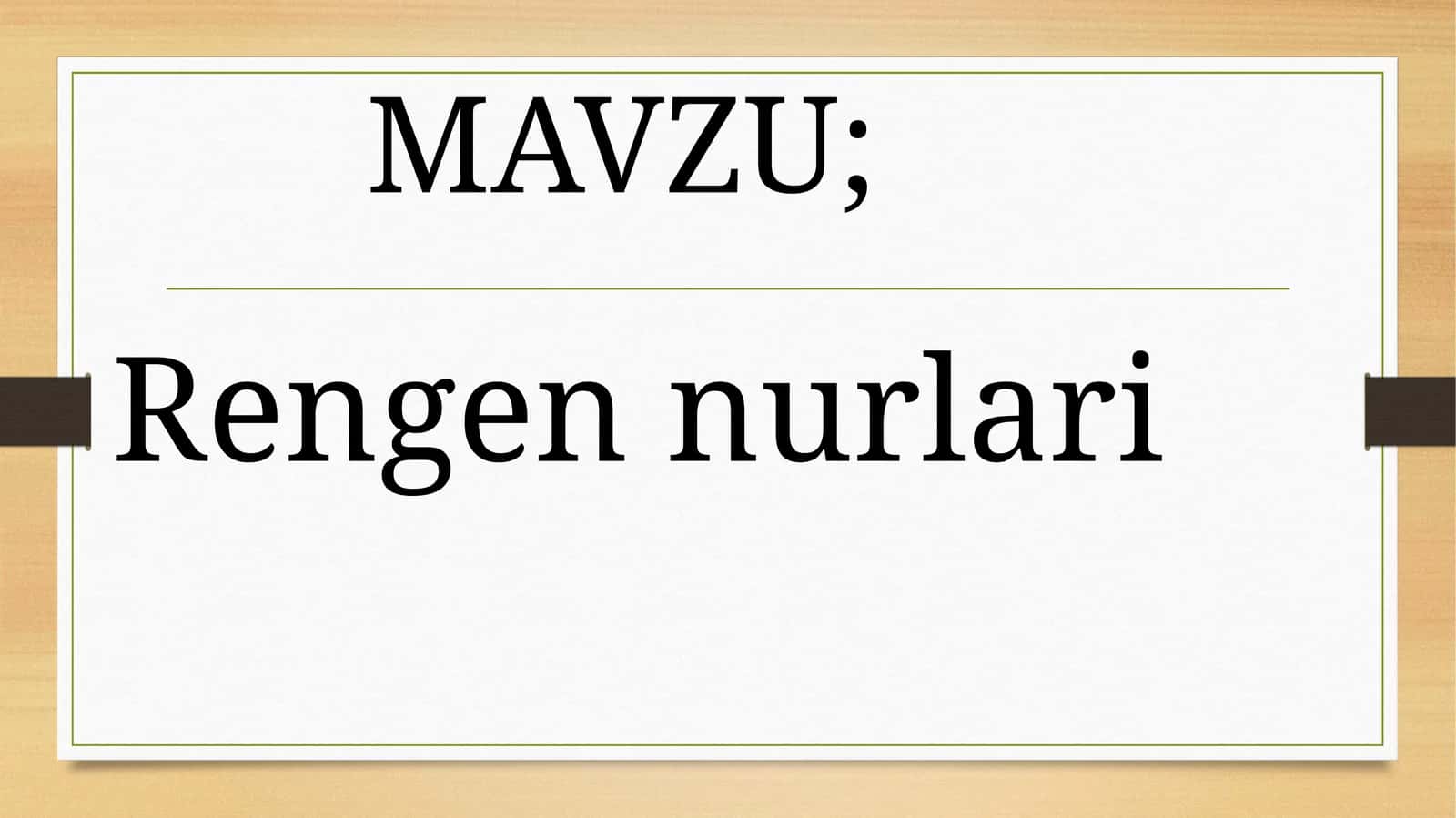 Rengennurlari