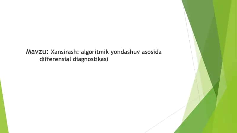 Xansirash: algoritmik yondashuv