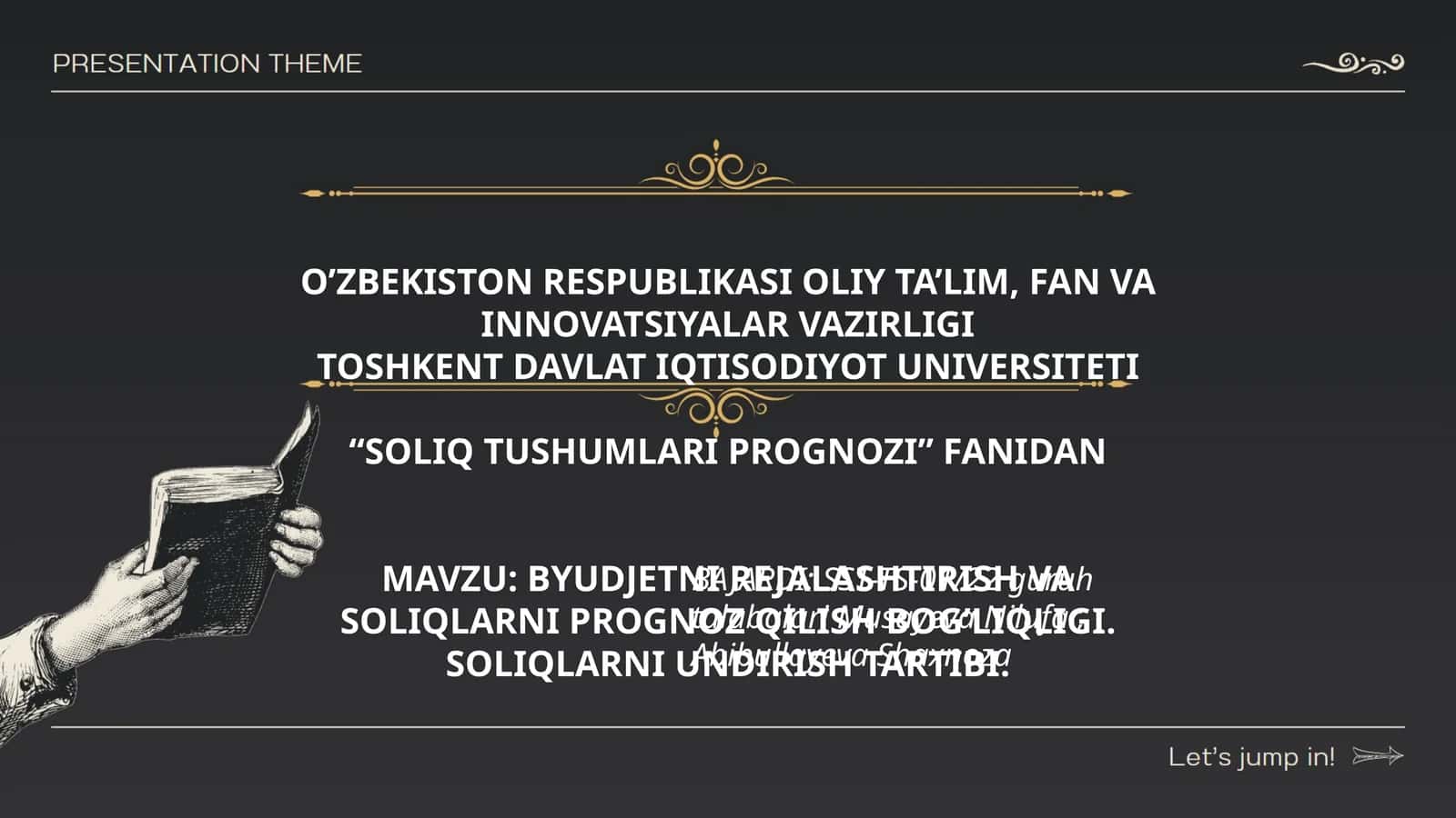 SOLIQ TUSHUMLARI PROGNOZI