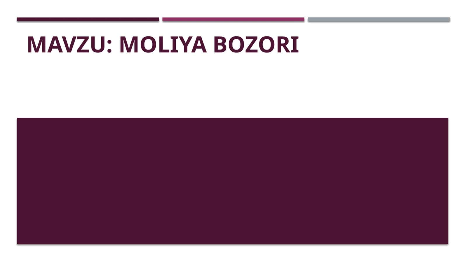 Moliya bozori