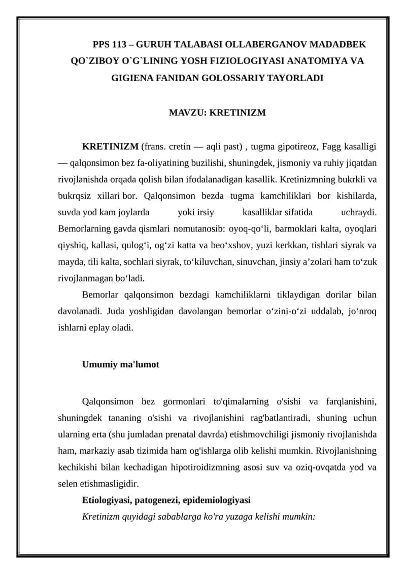 KRETINIZM