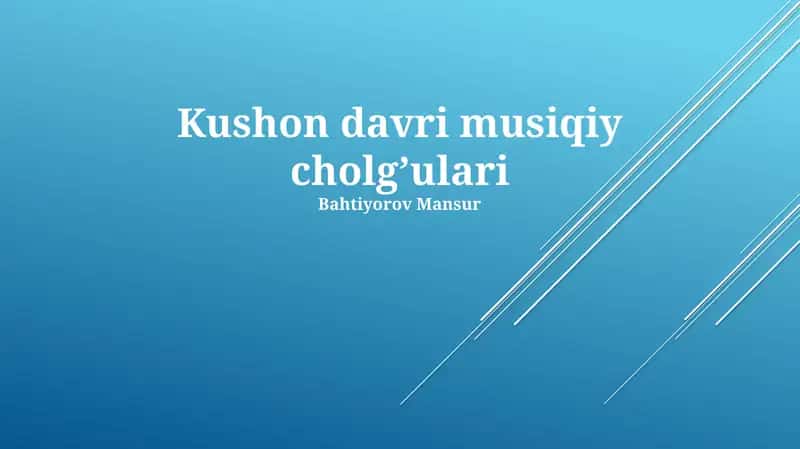 Kushon davri musiqiy cholg’ulari