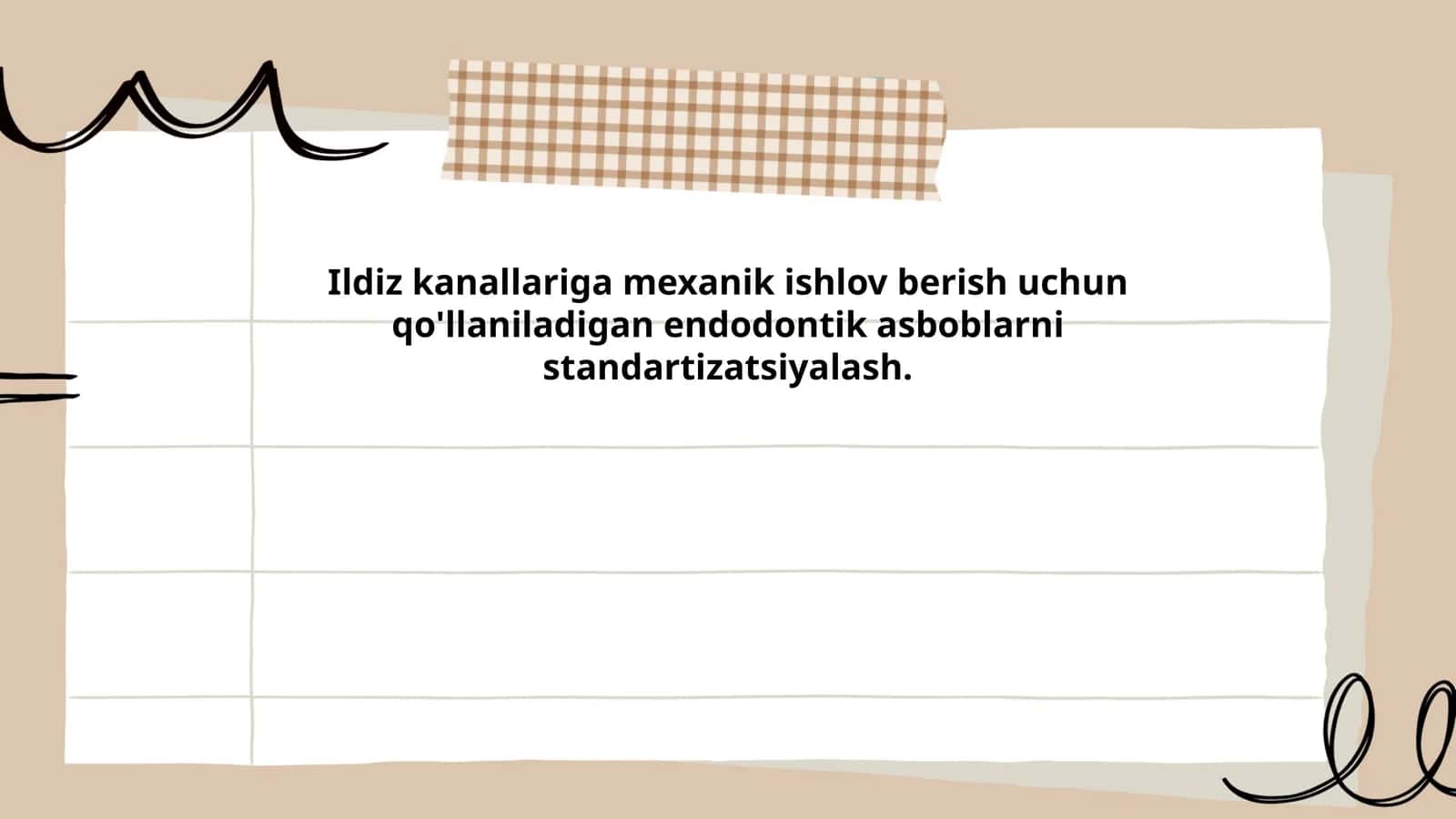 Ildiz kanallariga mexanik ishlov berish uchun endodontik asboblar