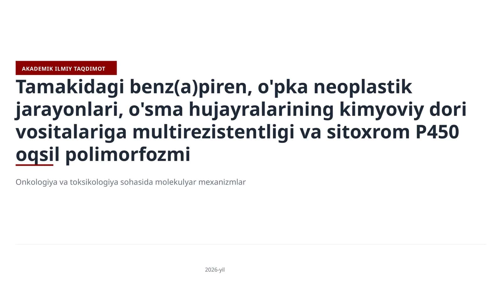 AKADEMIK ILMIY TAQDIMOT