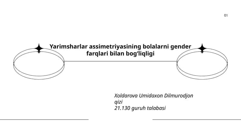 Yarimsharlar assimetriyasining bolalarni gender farqlari bilan bogʻliqligi