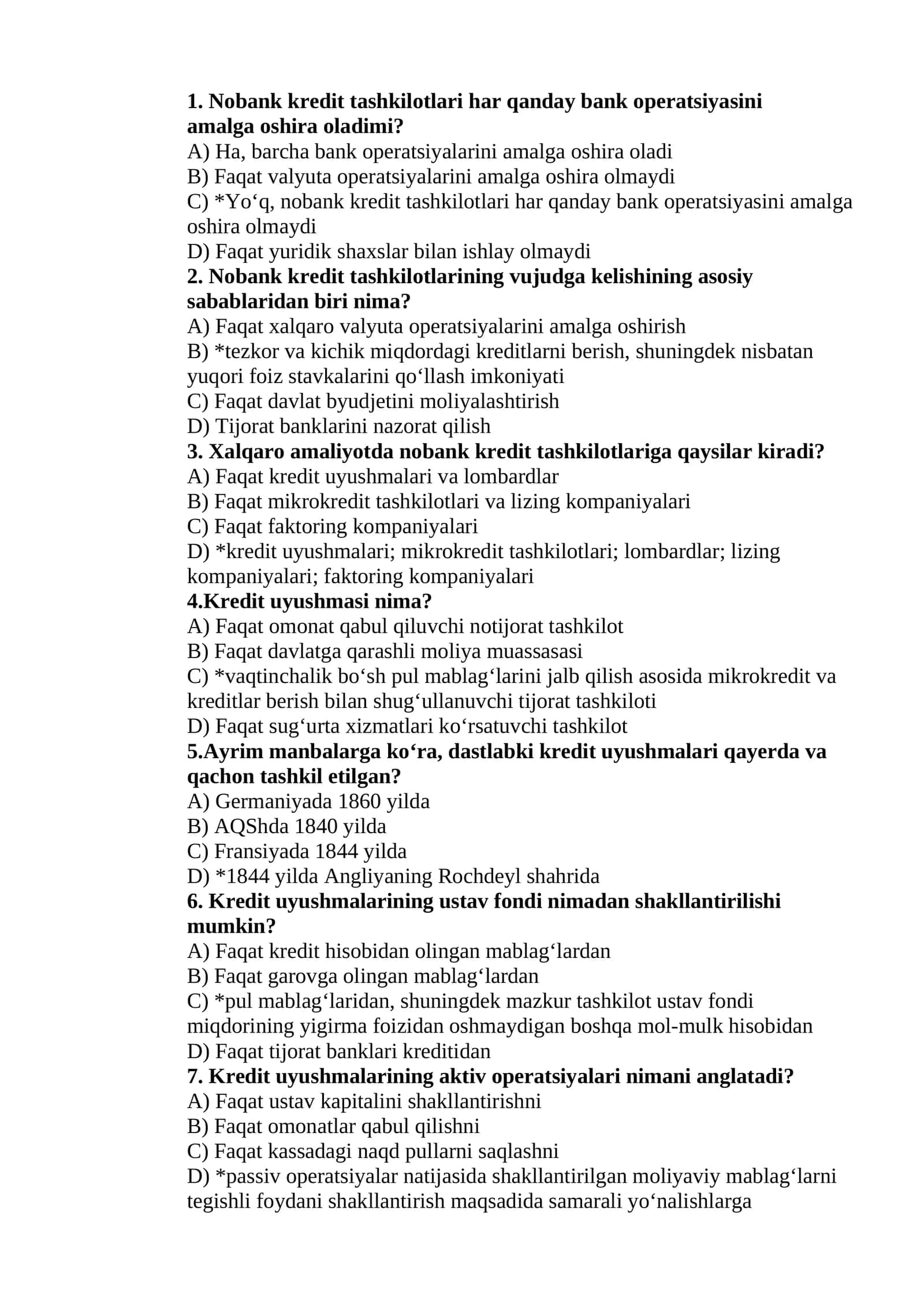 Nobank kredit tashkilotlari