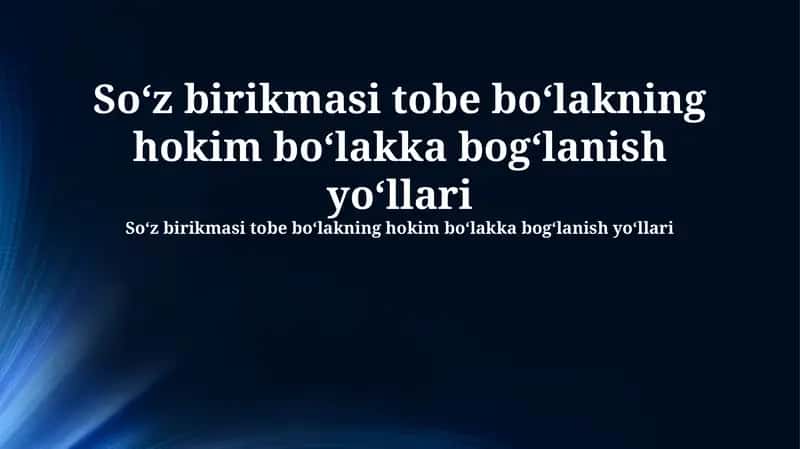Soʻz birikmasi