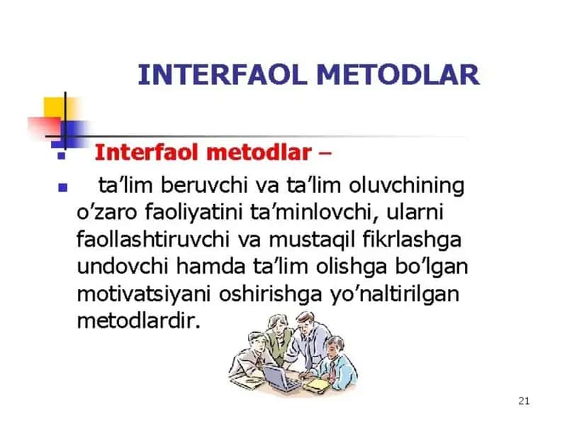 interfaol metodlar toʻplami