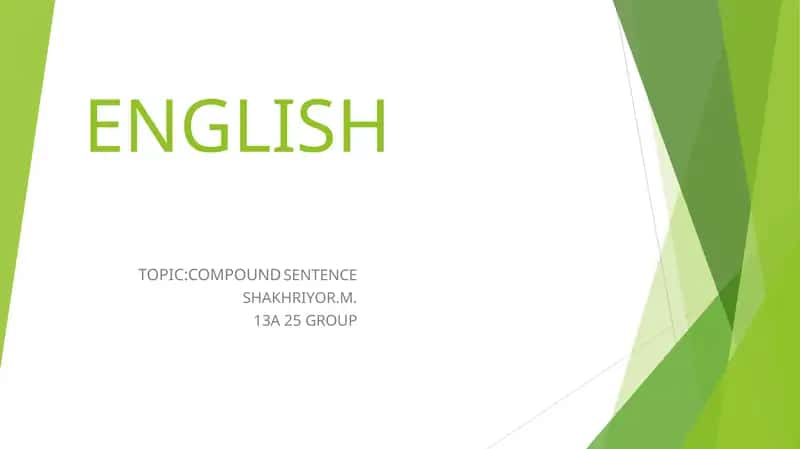 Compound Sentence